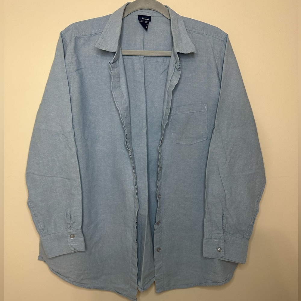 Baby blue button down shirt